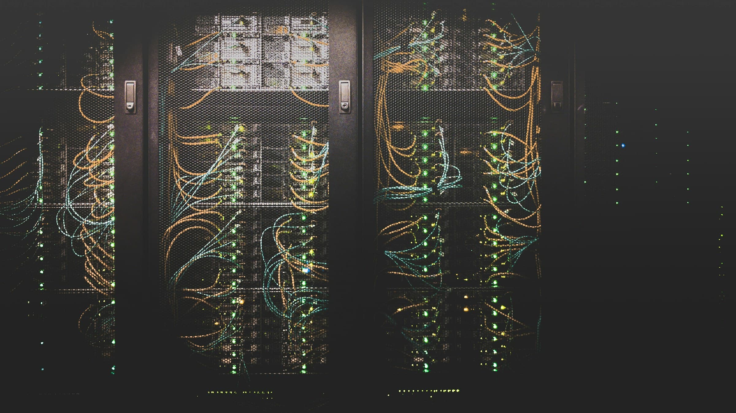 Server racks with bundled network cables